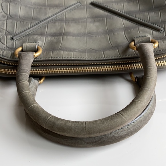 Yves Saint Laurent Crocodile Embossed Nubuck 32 Bag. - Picture 12 of 17